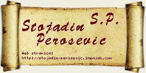 Stojadin Perošević vizit kartica